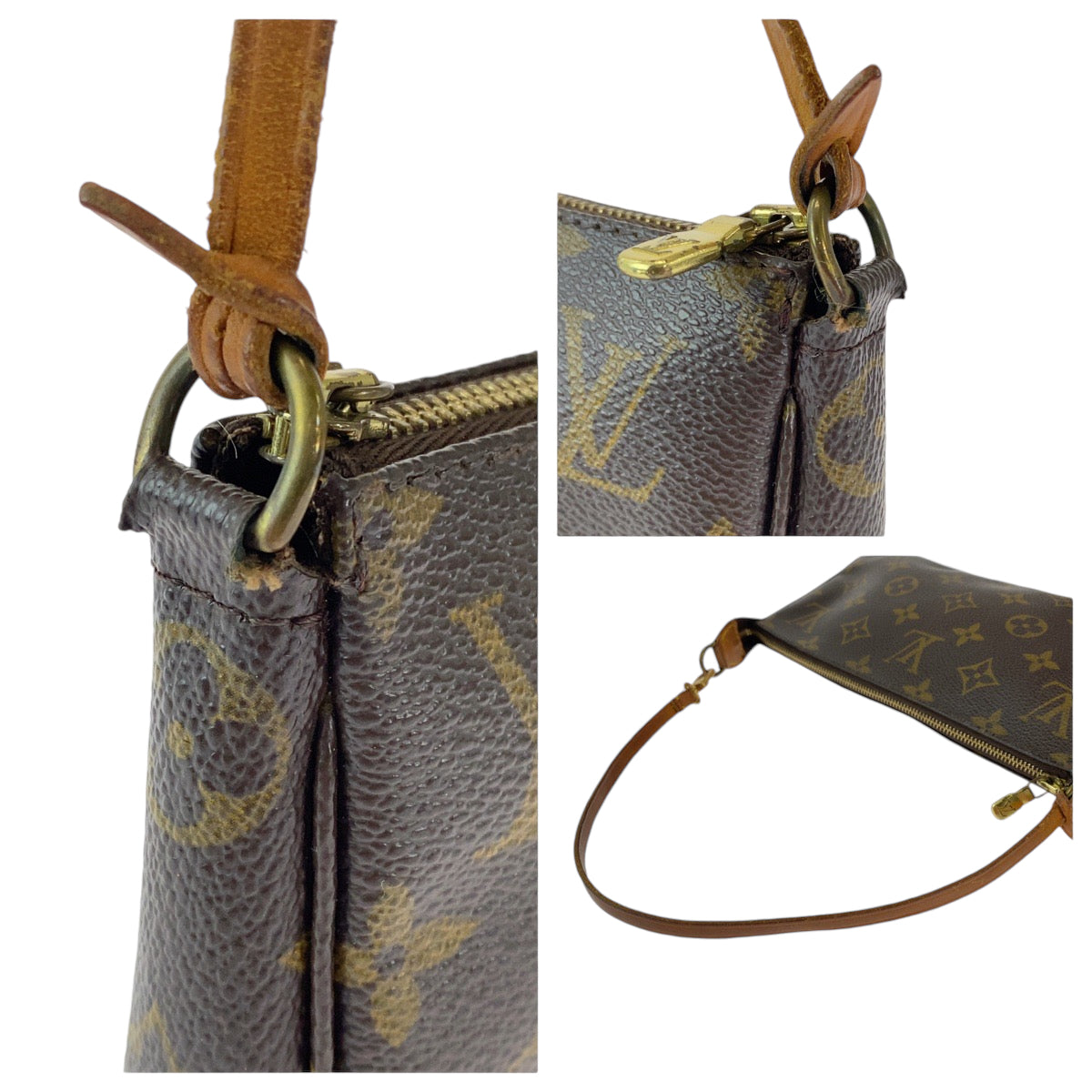 12784
LOUIS VUITTON ルイヴィトン モノグラム ブラウン ゴールド金具 PVC M51980 ハンドバッグ アクセサリーポーチ  レディース
