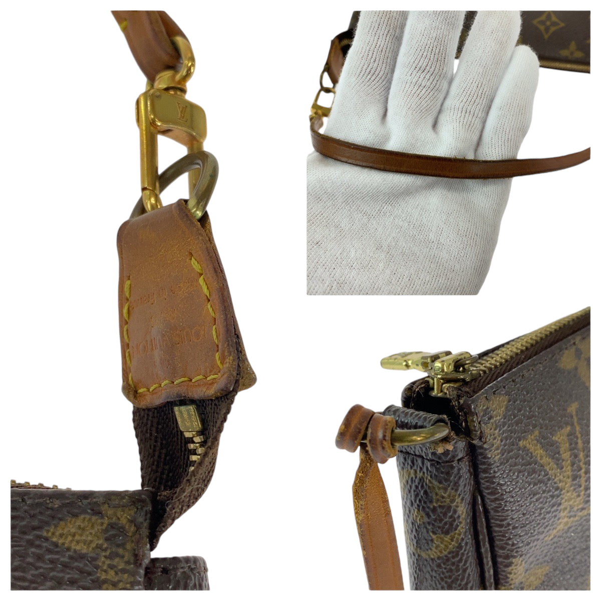 12784
LOUIS VUITTON ルイヴィトン モノグラム ブラウン ゴールド金具 PVC M51980 ハンドバッグ アクセサリーポーチ  レディース