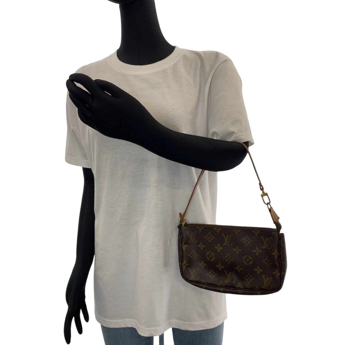 12784
LOUIS VUITTON ルイヴィトン モノグラム ブラウン ゴールド金具 PVC M51980 ハンドバッグ アクセサリーポーチ  レディース