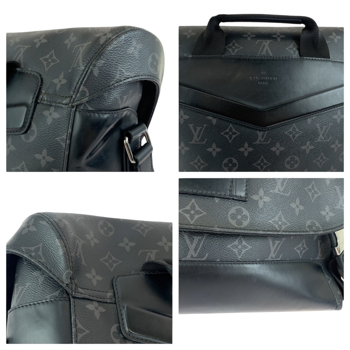 13283
LOUIS VUITTON ルイヴィトン モノグラム エクリプス ヴォワヤージュPM ブラック 黒 シルバー金具 PVC M40511 ショルダーバッグ メッセンジャーバッグ  メンズ