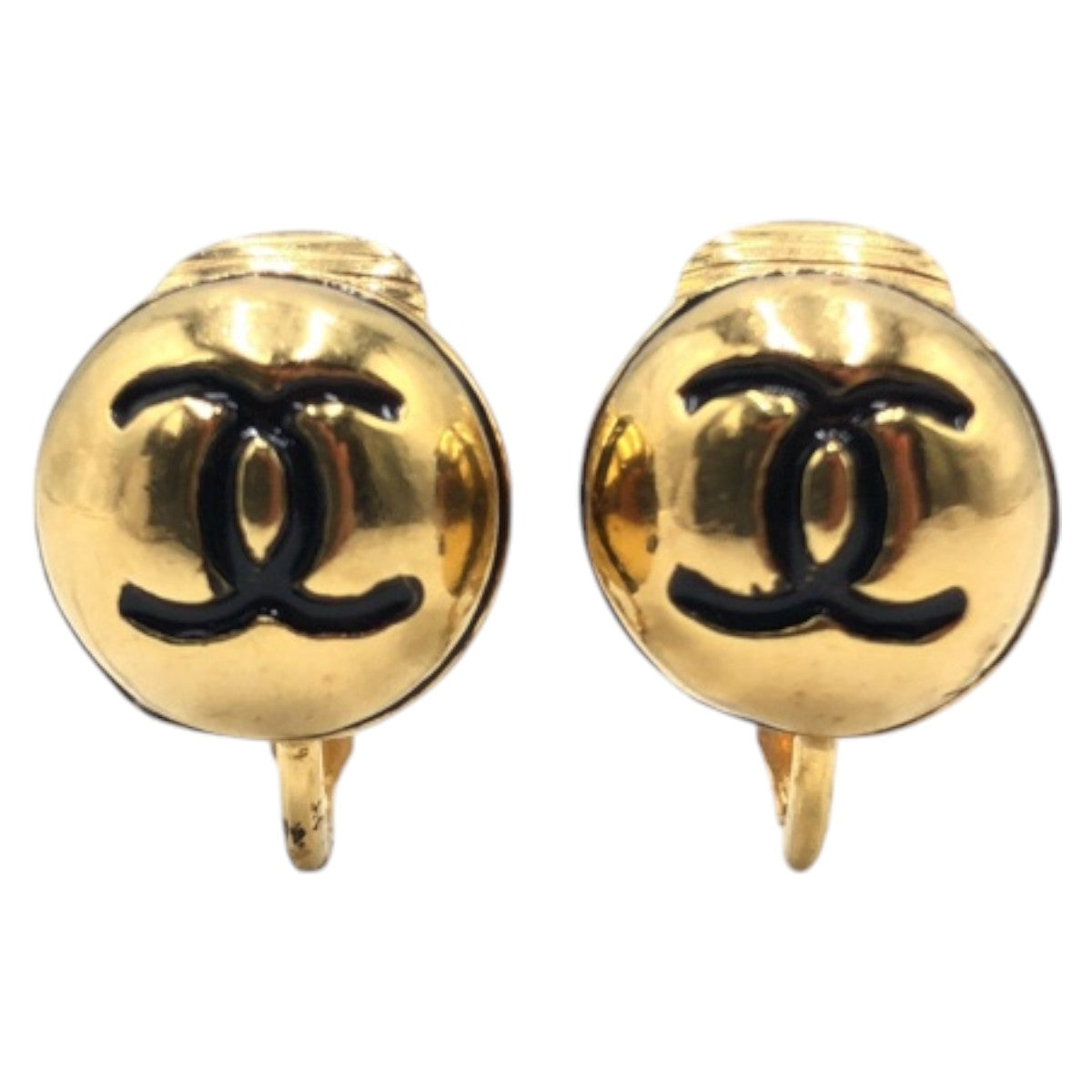 13284
CHANEL シャネル ヴィンテージ ココマーク ゴールド メタル イヤリング 耳飾り  レディース