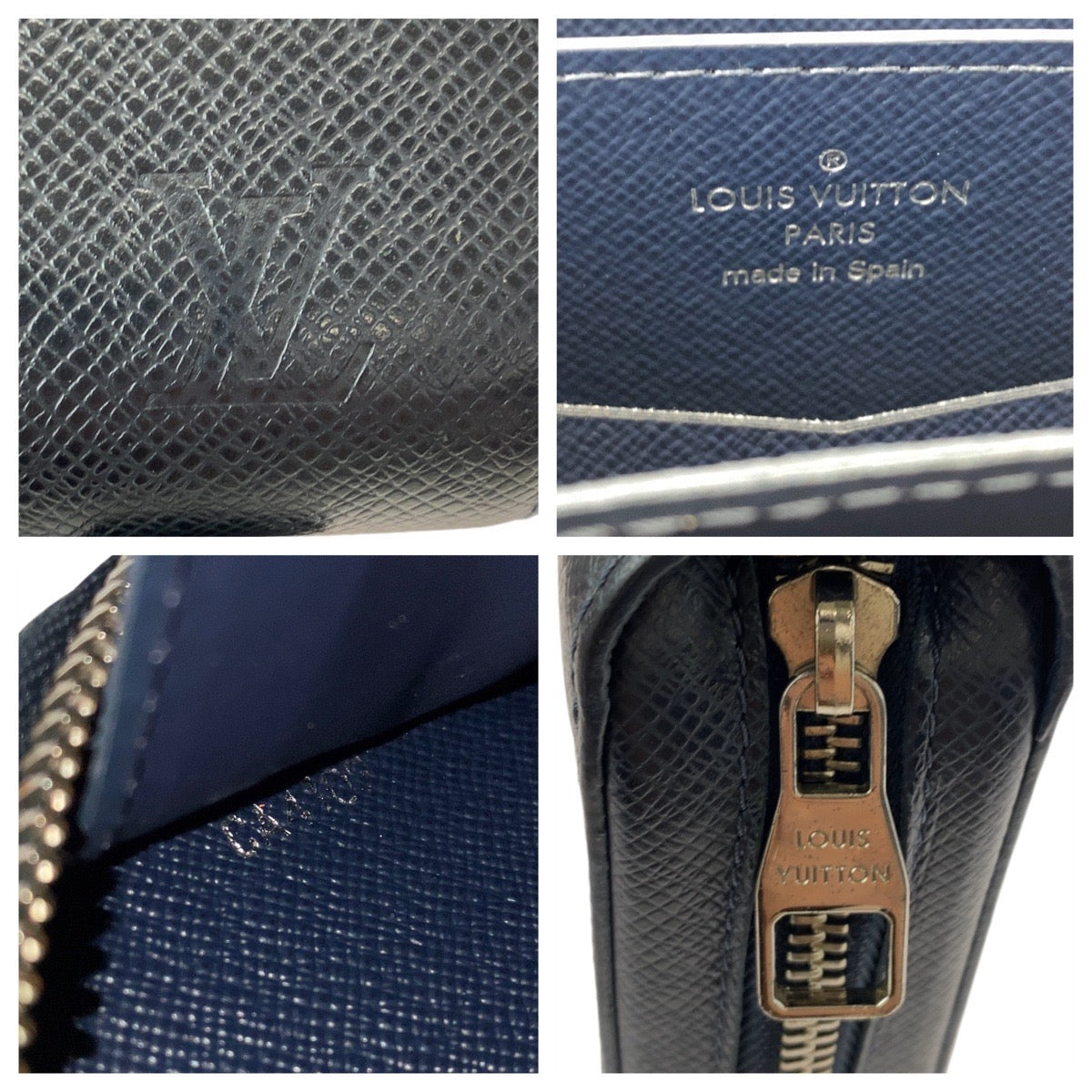 13285
LOUIS VUITTON ルイヴィトン タイガ ジッピーXL ブルーマリーヌ ネイビー シルバー金具 レザー M44276 長財布 ラウンドファスナー セカンドバッグ  メンズ