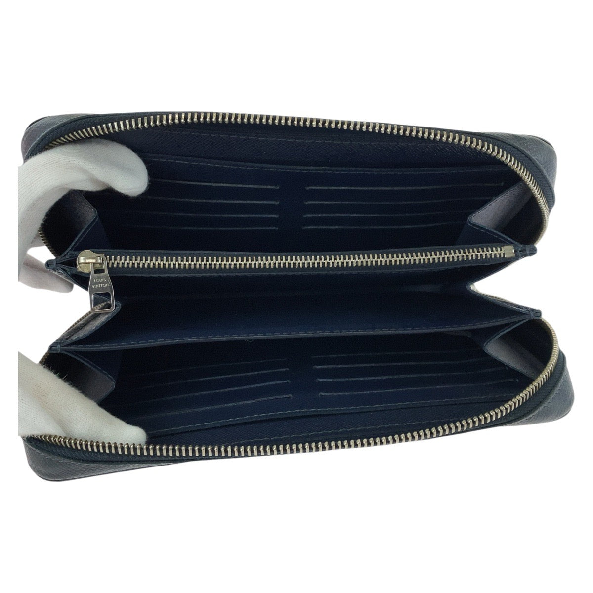 13285
LOUIS VUITTON ルイヴィトン タイガ ジッピーXL ブルーマリーヌ ネイビー シルバー金具 レザー M44276 長財布 ラウンドファスナー セカンドバッグ  メンズ