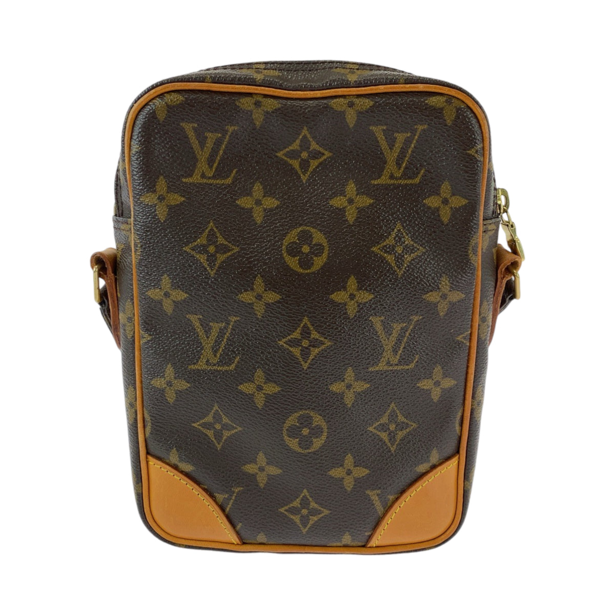 12783
LOUIS VUITTON ルイヴィトン モノグラム ダヌーブ ブラウン ゴールド金具 PVC M45266 ショルダーバッグ ポシェット  レディース
