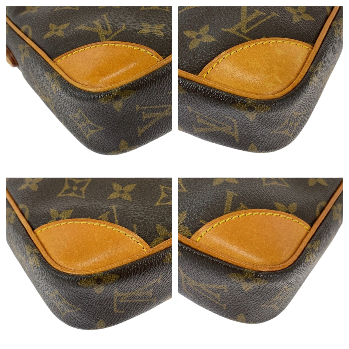 12783
LOUIS VUITTON ルイヴィトン モノグラム ダヌーブ ブラウン ゴールド金具 PVC M45266 ショルダーバッグ ポシェット  レディース