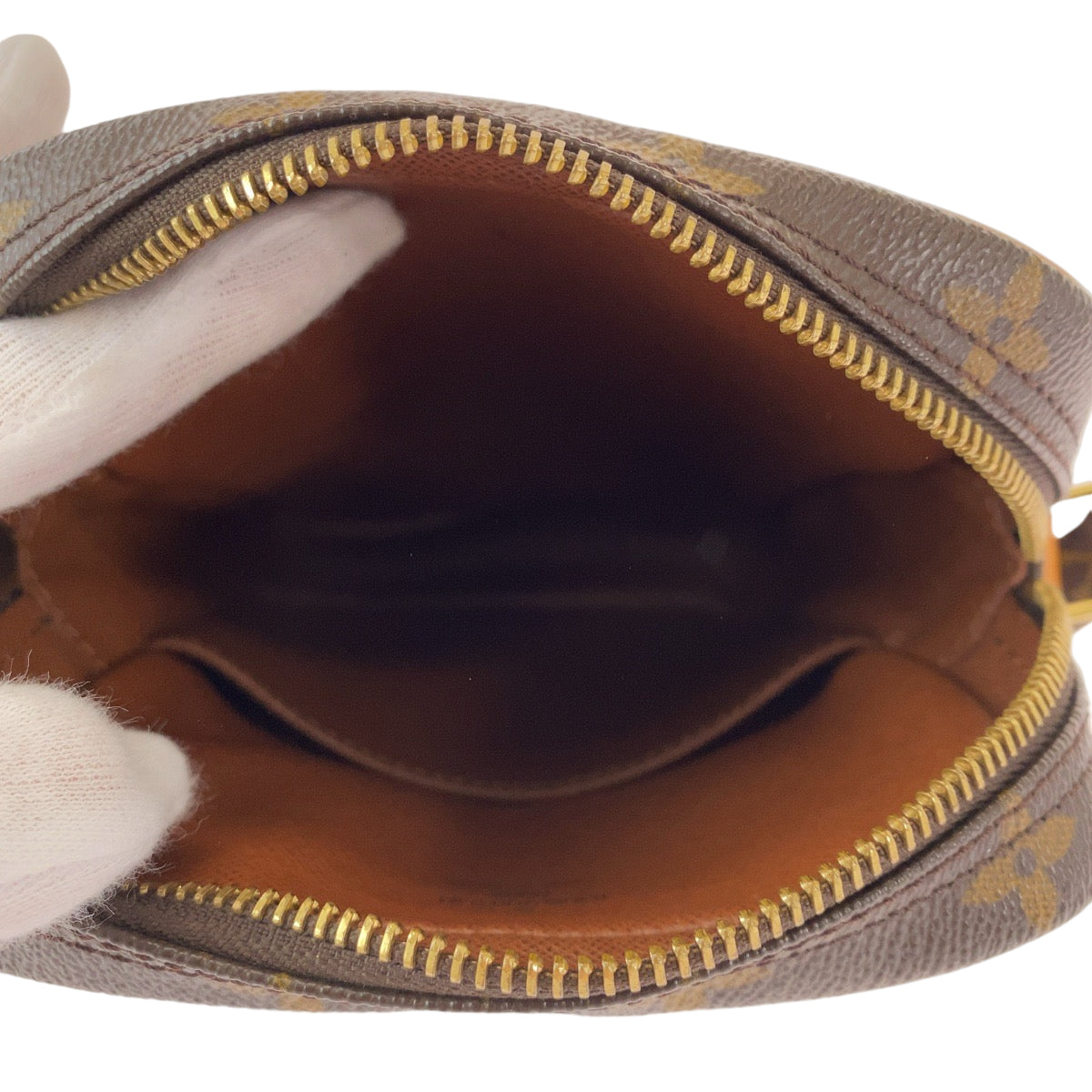 12783
LOUIS VUITTON ルイヴィトン モノグラム ダヌーブ ブラウン ゴールド金具 PVC M45266 ショルダーバッグ ポシェット  レディース