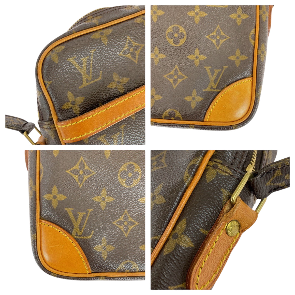 12783
LOUIS VUITTON ルイヴィトン モノグラム ダヌーブ ブラウン ゴールド金具 PVC M45266 ショルダーバッグ ポシェット  レディース