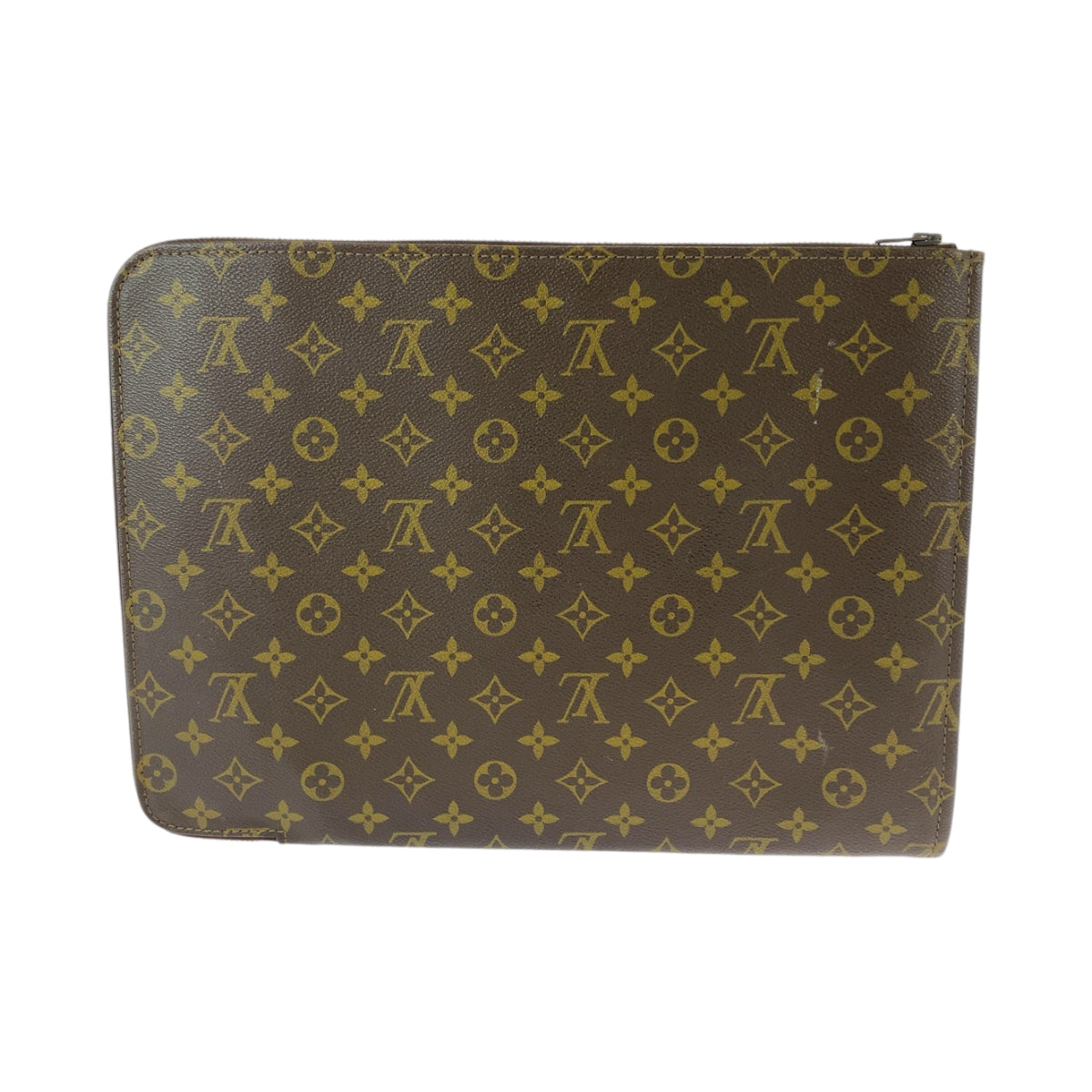 13286
LOUIS VUITTON ルイヴィトン ヴィンテージ モノグラム ポッシュ ドキュマン 男女兼用 ブラウン ゴールド金具 PVC M53456 クラッチバッグ ドキュメントケース  メンズ