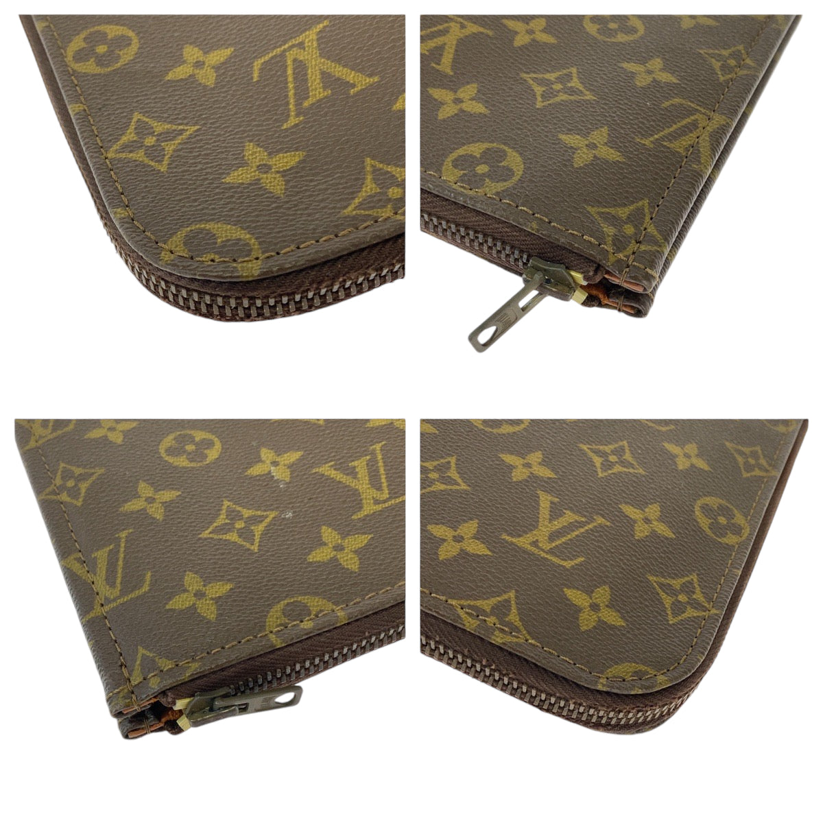 13286
LOUIS VUITTON ルイヴィトン ヴィンテージ モノグラム ポッシュ ドキュマン 男女兼用 ブラウン ゴールド金具 PVC M53456 クラッチバッグ ドキュメントケース  メンズ