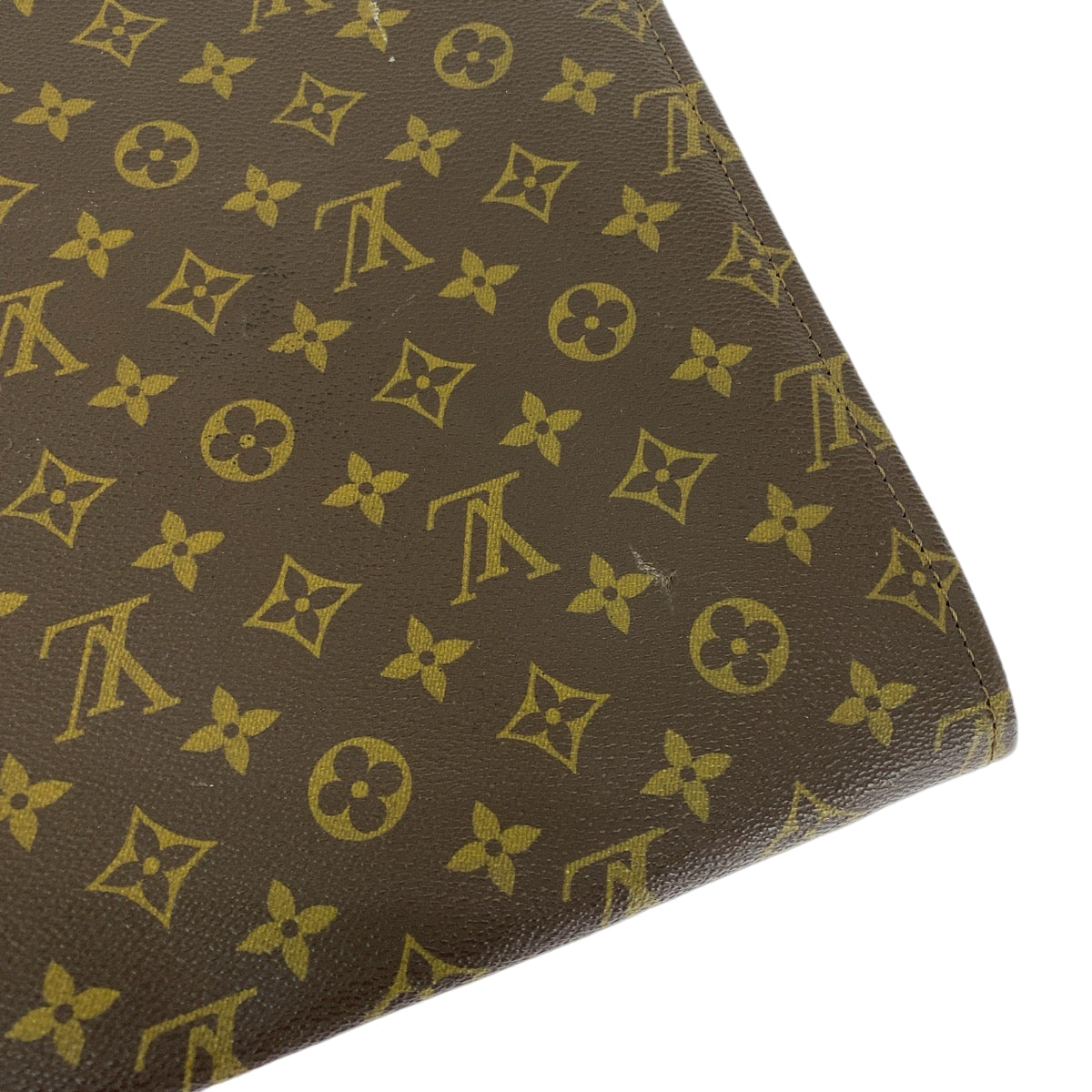 13286
LOUIS VUITTON ルイヴィトン ヴィンテージ モノグラム ポッシュ ドキュマン 男女兼用 ブラウン ゴールド金具 PVC M53456 クラッチバッグ ドキュメントケース  メンズ