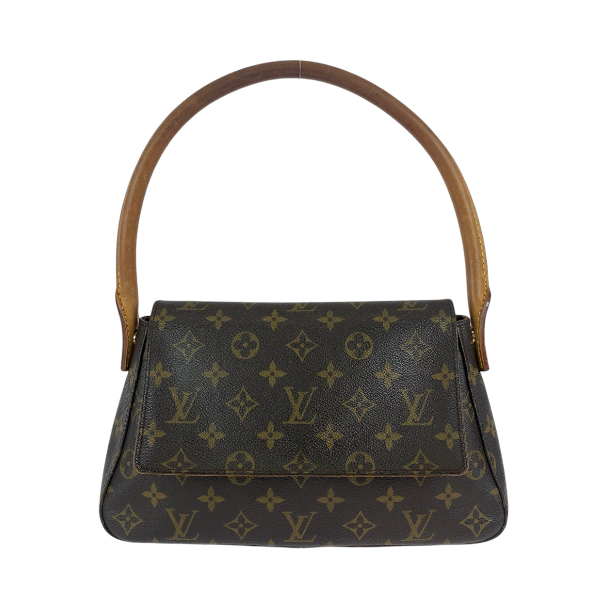 13289
LOUIS VUITTON ルイヴィトン モノグラム ミニルーピング ブラウン ゴールド金具 PVC M51147 ワンショルダーバッグ 肩掛け  レディース