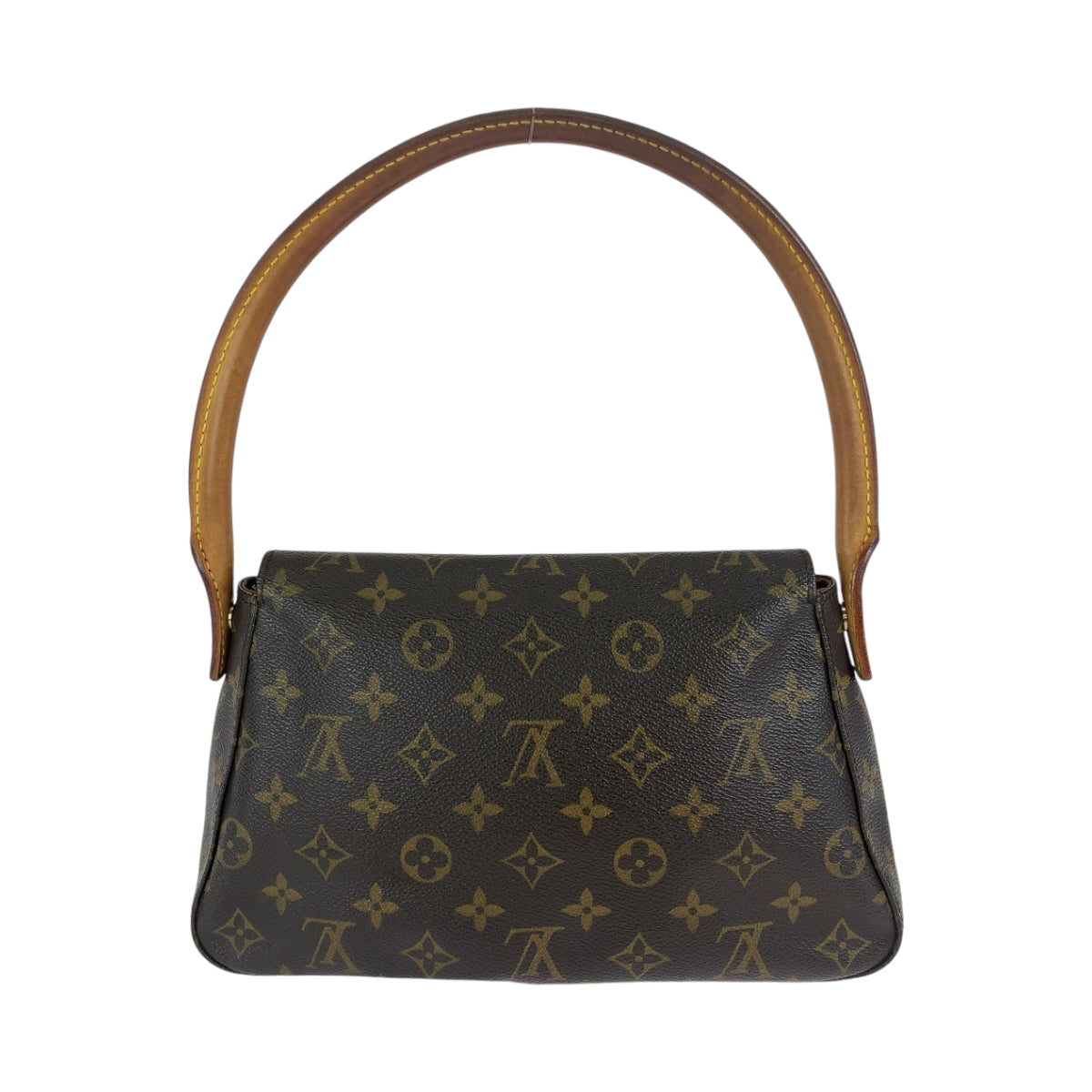 13289
LOUIS VUITTON ルイヴィトン モノグラム ミニルーピング ブラウン ゴールド金具 PVC M51147 ワンショルダーバッグ 肩掛け  レディース