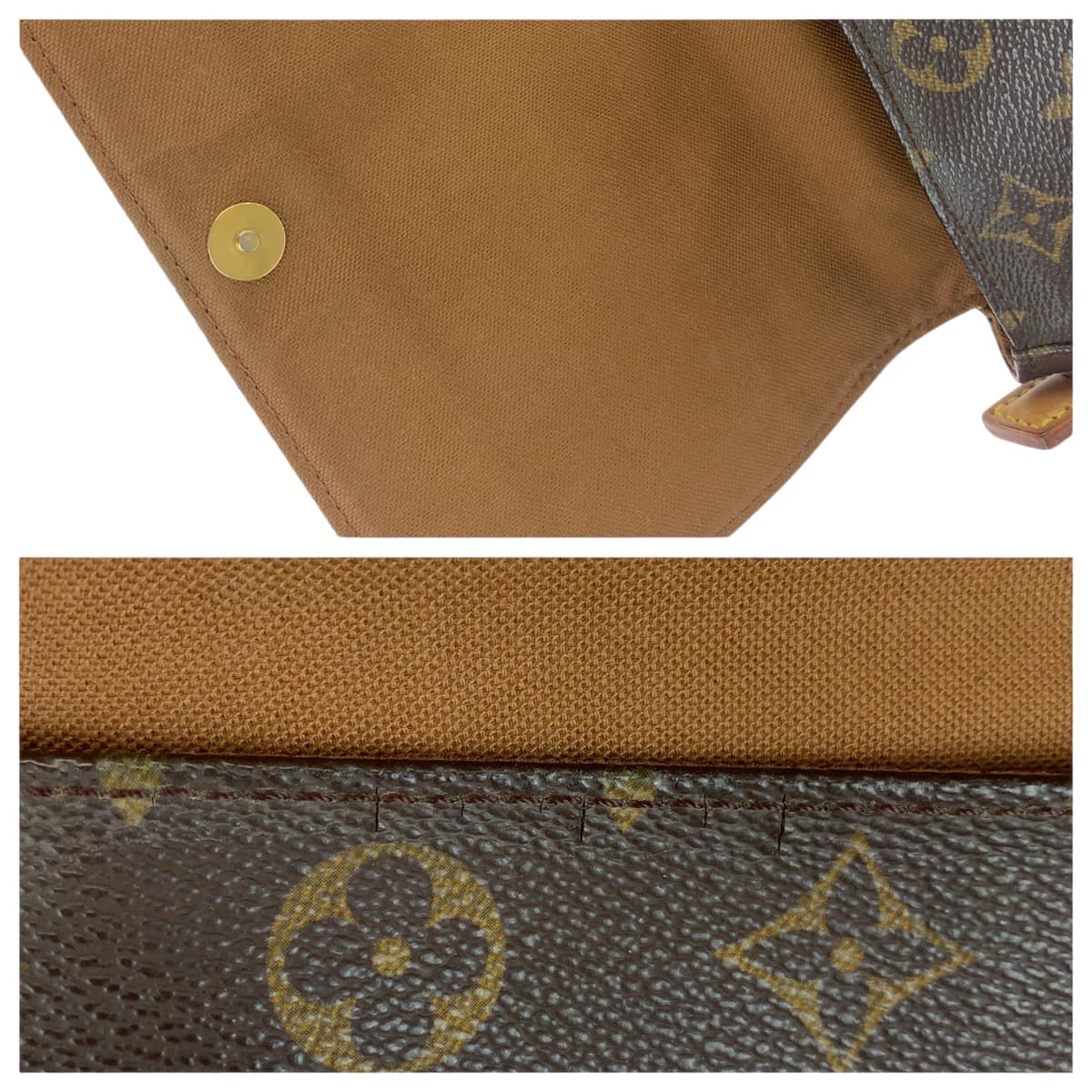 13289
LOUIS VUITTON ルイヴィトン モノグラム ミニルーピング ブラウン ゴールド金具 PVC M51147 ワンショルダーバッグ 肩掛け  レディース