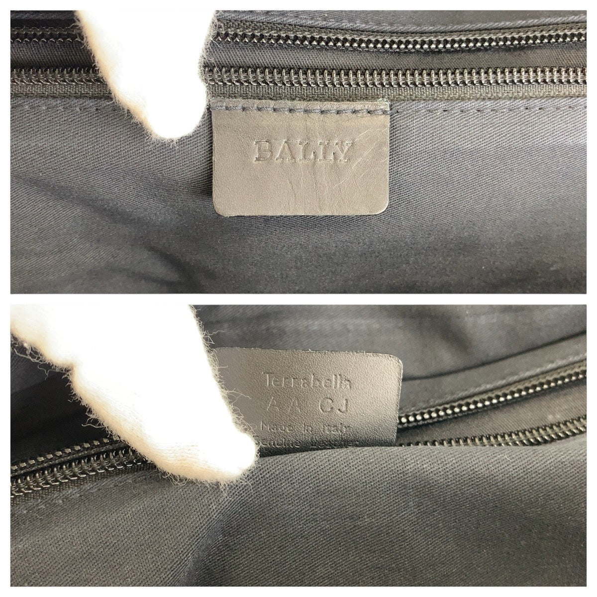 BALLY バリー ストライプ ブラック 黒 ホワイト シルバー金具 レザー トートバッグ ハンドバッグ  レディース