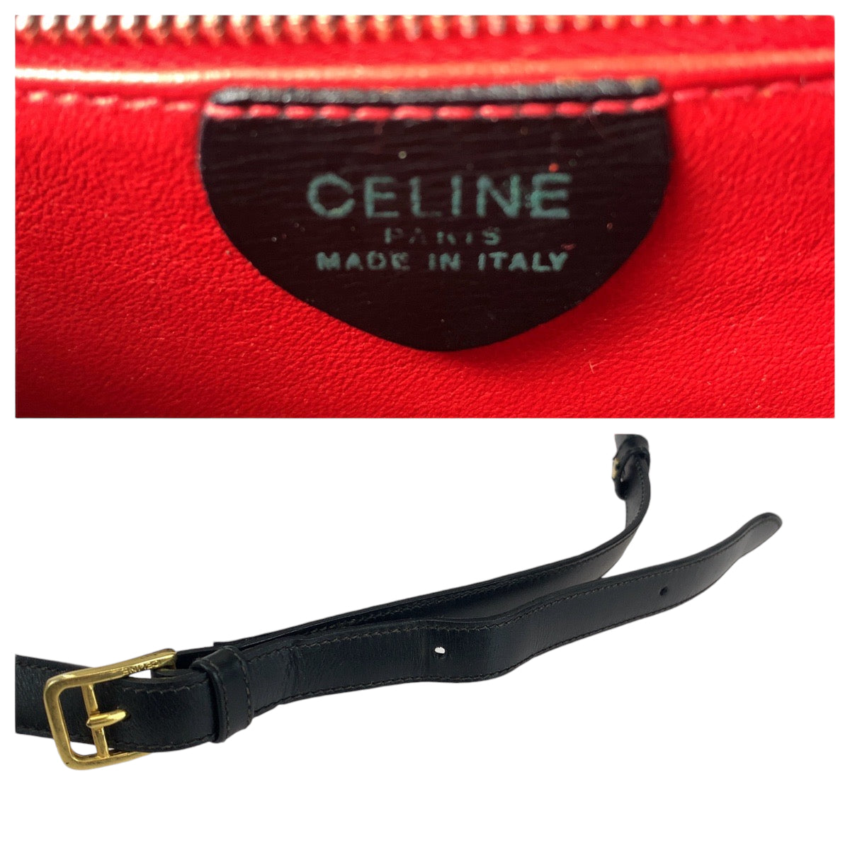13294
CELINE セリーヌ ヴィンテージ ホースキャリッジ 馬車 ブラック 黒 ゴールド金具 レザー ショルダーバッグ 斜め掛け  レディース