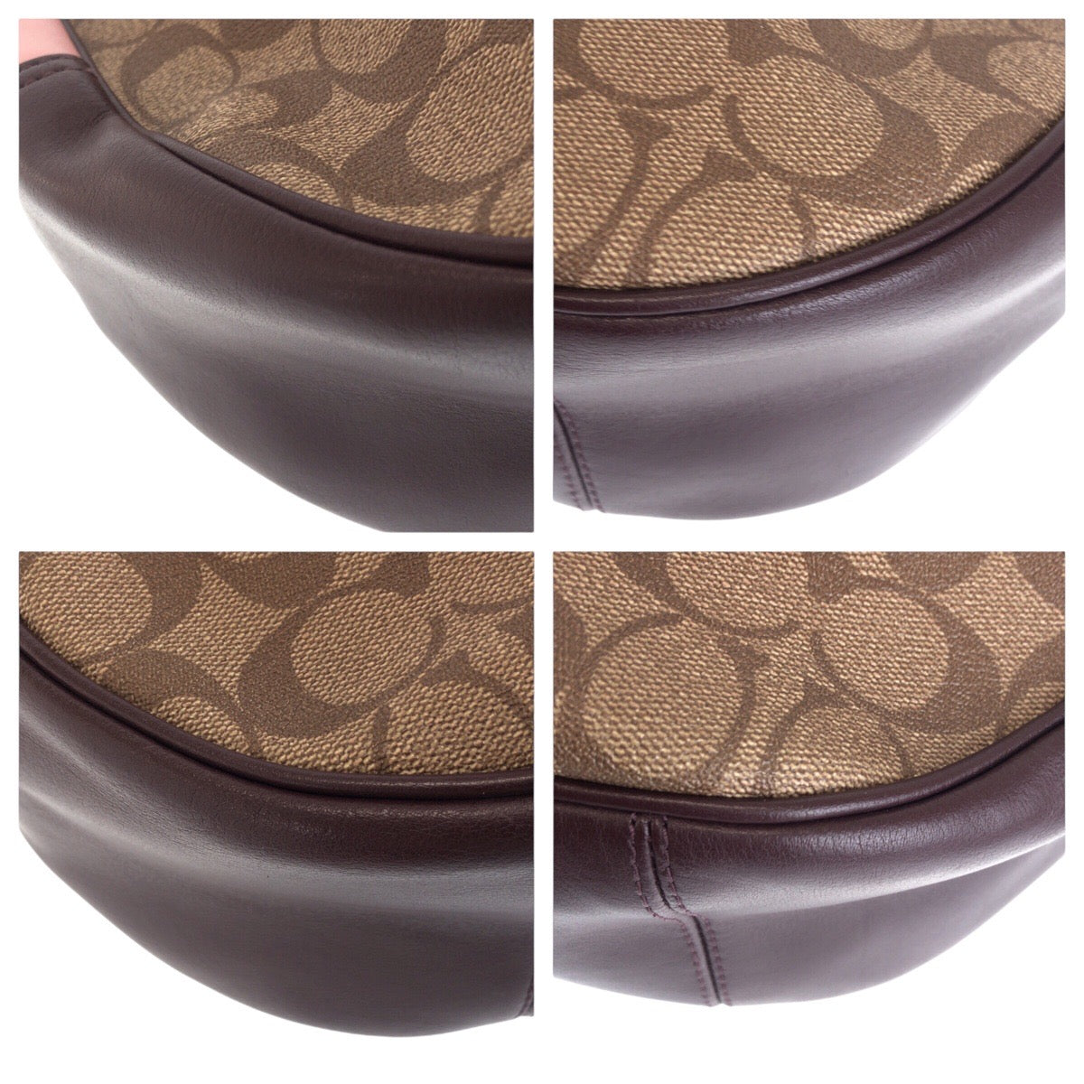 14063
COACH コーチ シグネチャー ベージュ マルチカラー ゴールド金具 レザー 斜め掛け ショルダーバッグ  レディース AB13