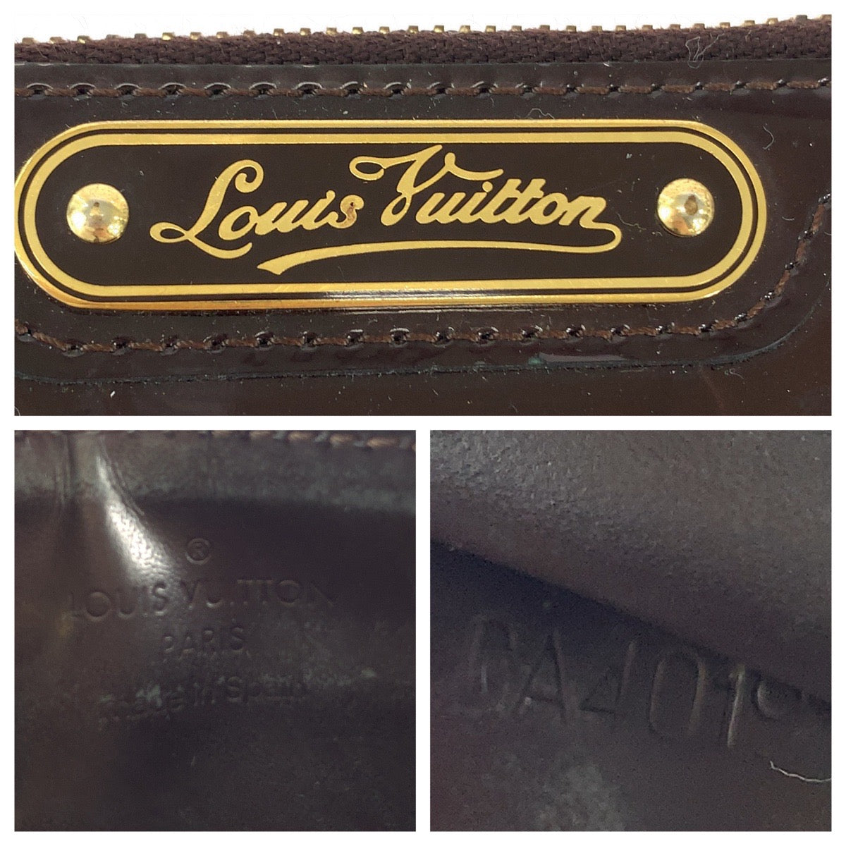 13295
LOUIS VUITTON ルイヴィトン モノグラム ヴェルニ ポシェット クレNM アラマント ボルドー ゴールド金具 パテントレザー M93557 コインケース キーリング付き  レディース