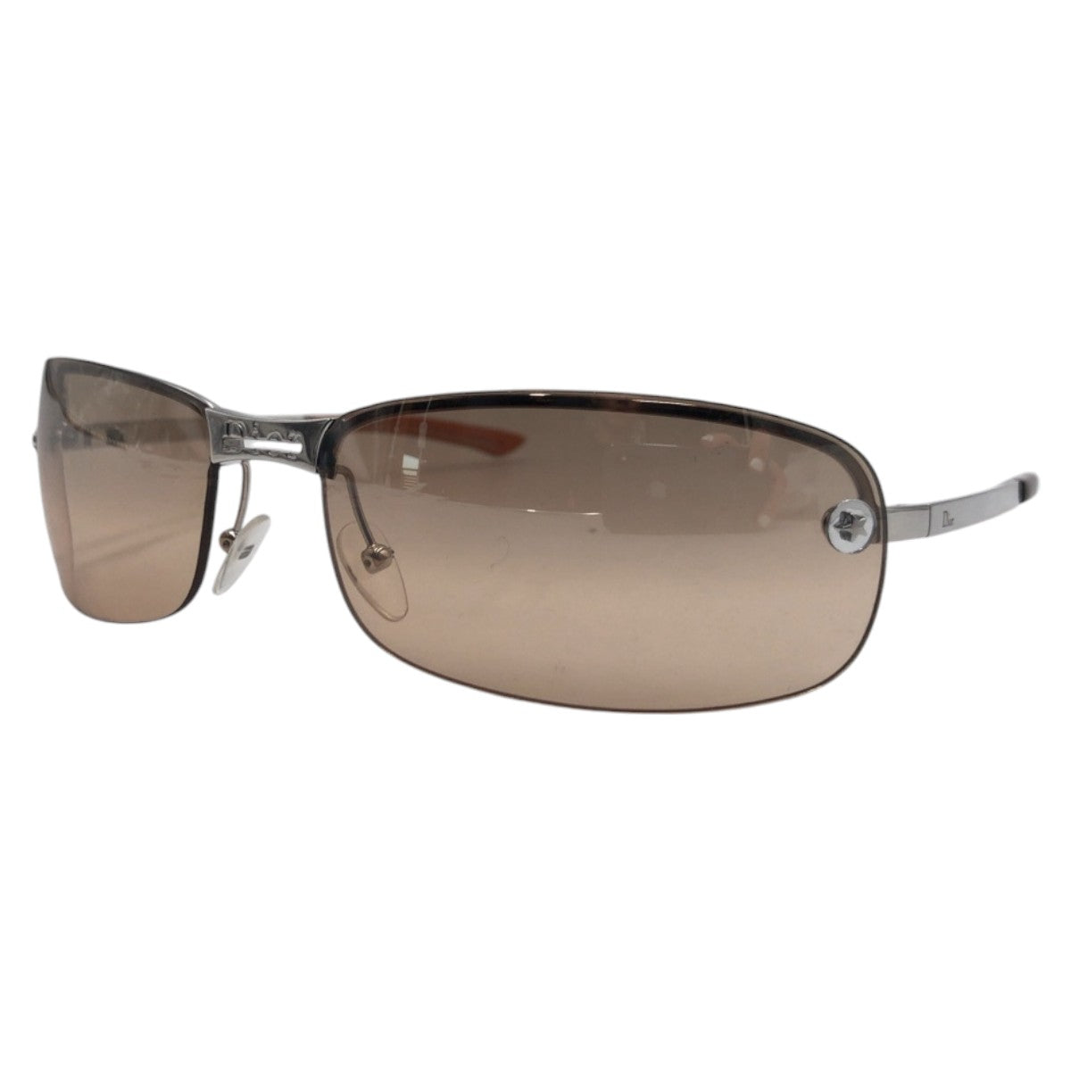 13297
 Christian Dior ADIORABLE Brown Silver Metal ADIORABLE 3 YB7KH Sunglasses Square Women's