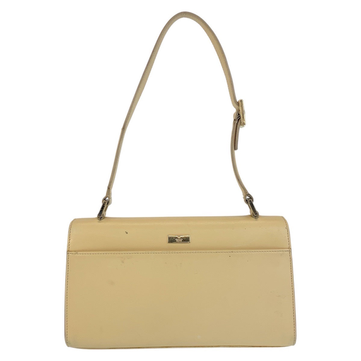 14067
GUCCI グッチ ヴィンテージ レディロック ミラー付き ベージュ ゴールド金具 レザー 001 4214 ショルダーバッグ  レディース