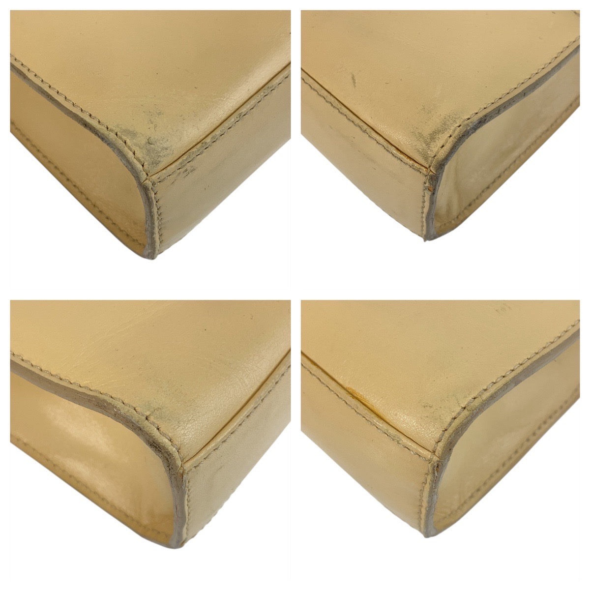 14067
GUCCI グッチ ヴィンテージ レディロック ミラー付き ベージュ ゴールド金具 レザー 001 4214 ショルダーバッグ  レディース