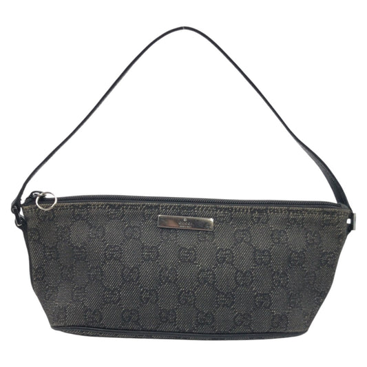 GUCCI グッチ GG柄 ブラック 黒 GGキャンバス ハンドバッグ ポーチ  レディース
