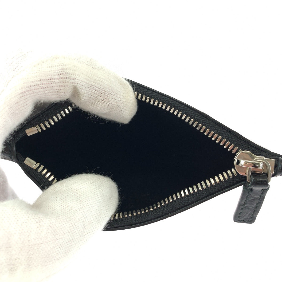 13302
BALENCIAGA バレンシアガ 型押し ブラック 黒 シルバー金具 レザー 594548 コインケース フラグメントケース カードケース ネックストラップ  メンズ
