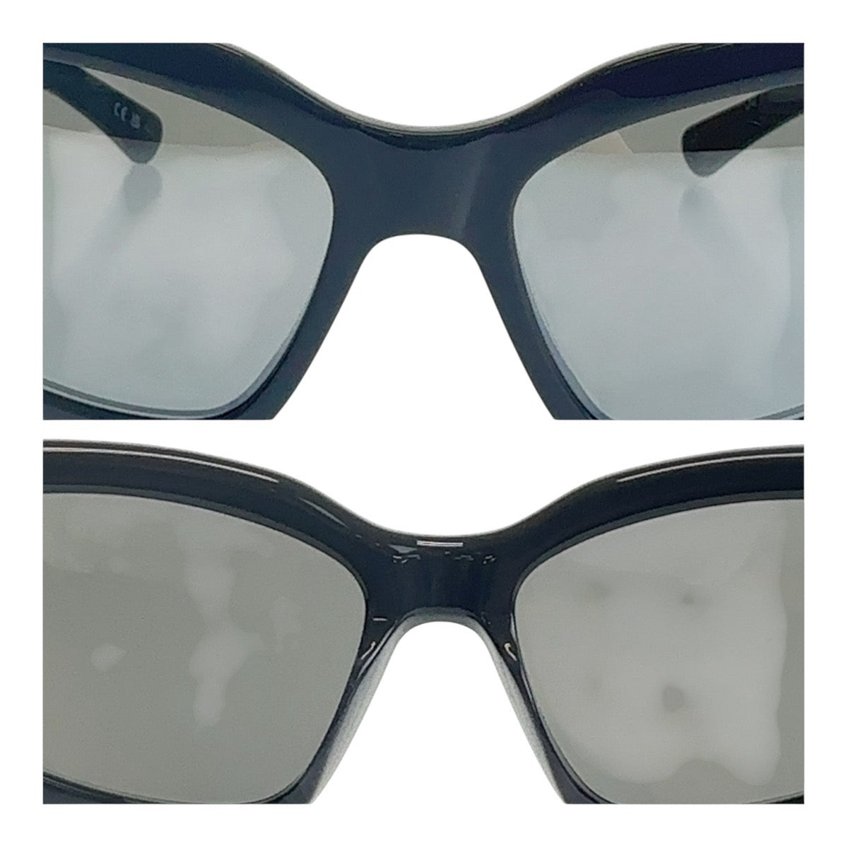 BALENCIAGA バレンシアガ BBロゴ キャットアイ BOSSY CAT 男女兼用 グレー シルバー金具 プラスチック BB 0321S 009 57□17 125 M サングラス ミラーレンズ スクエア  メンズ