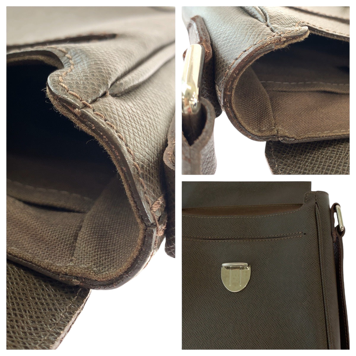 12778
LOUIS VUITTON ルイヴィトン タイガ ルカ グリズリ ブラウン シルバー金具 PVC ショルダーバッグ 斜め掛け  メンズ