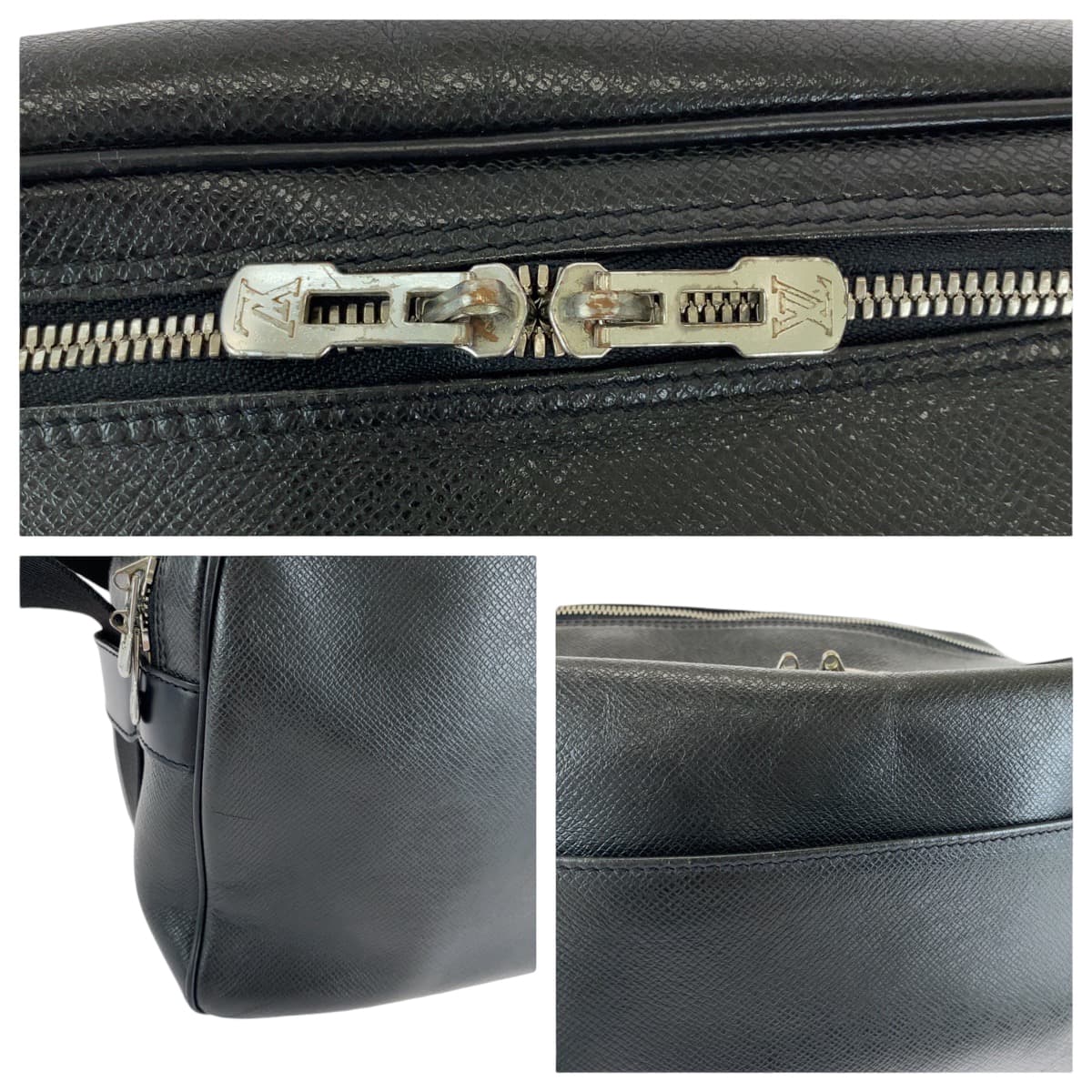 13305
LOUIS VUITTON ルイヴィトン タイガ リポーター アルドワーズ ブラック 黒 シルバー金具 タイガ M30152 ショルダーバッグ 斜め掛け  メンズ