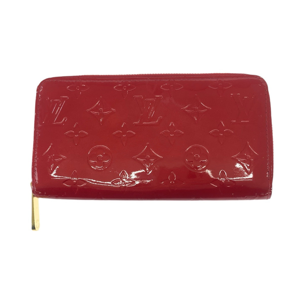 12785
LOUIS VUITTON ルイヴィトン ヴェルニ ジッピーウォレット レッド ゴールド金具 レザー M91981 長財布 ラウンドファスナー  レディース