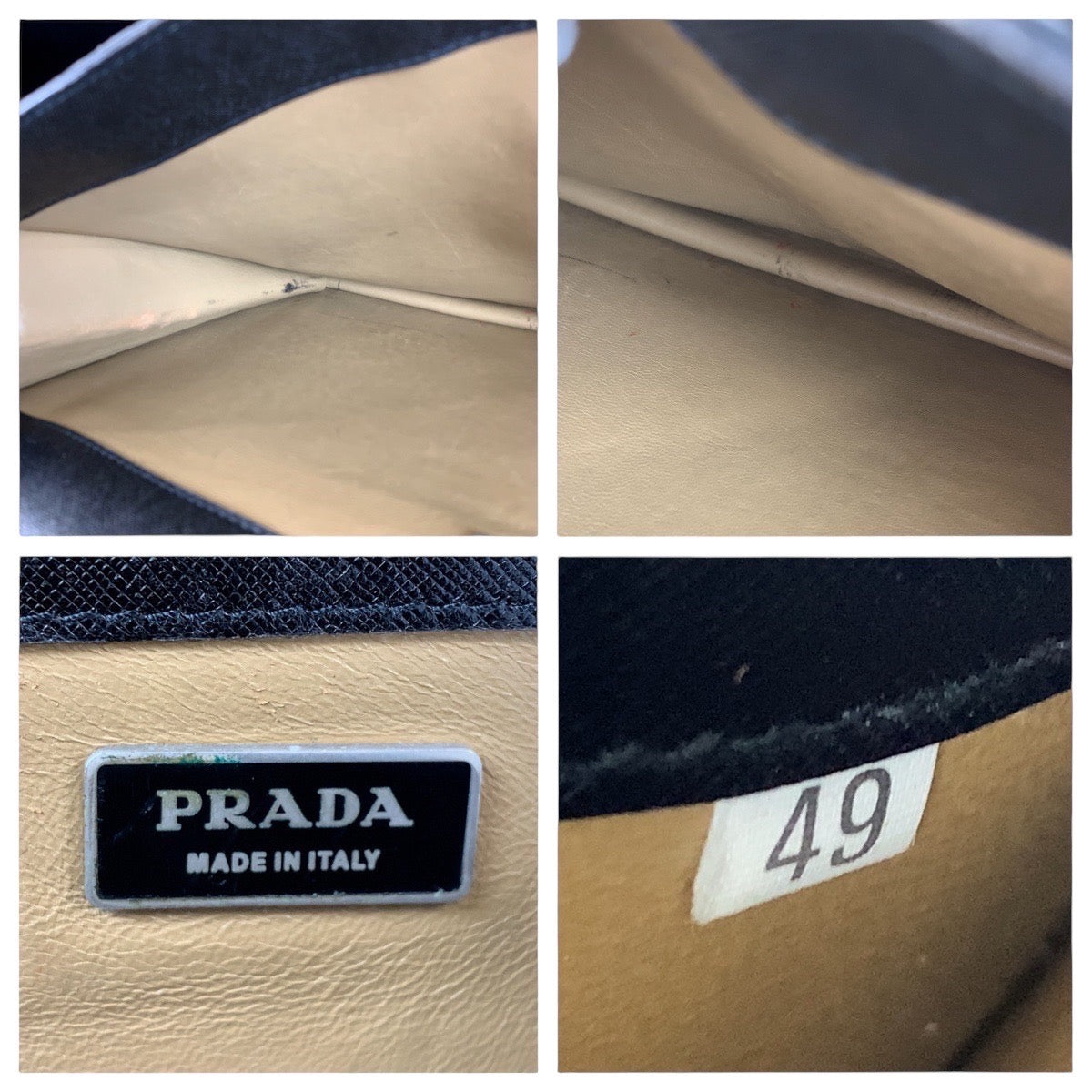 12804
 PRADA Prada Saffiano Black Silver Hardware Leather Business Bag Briefcase Men's