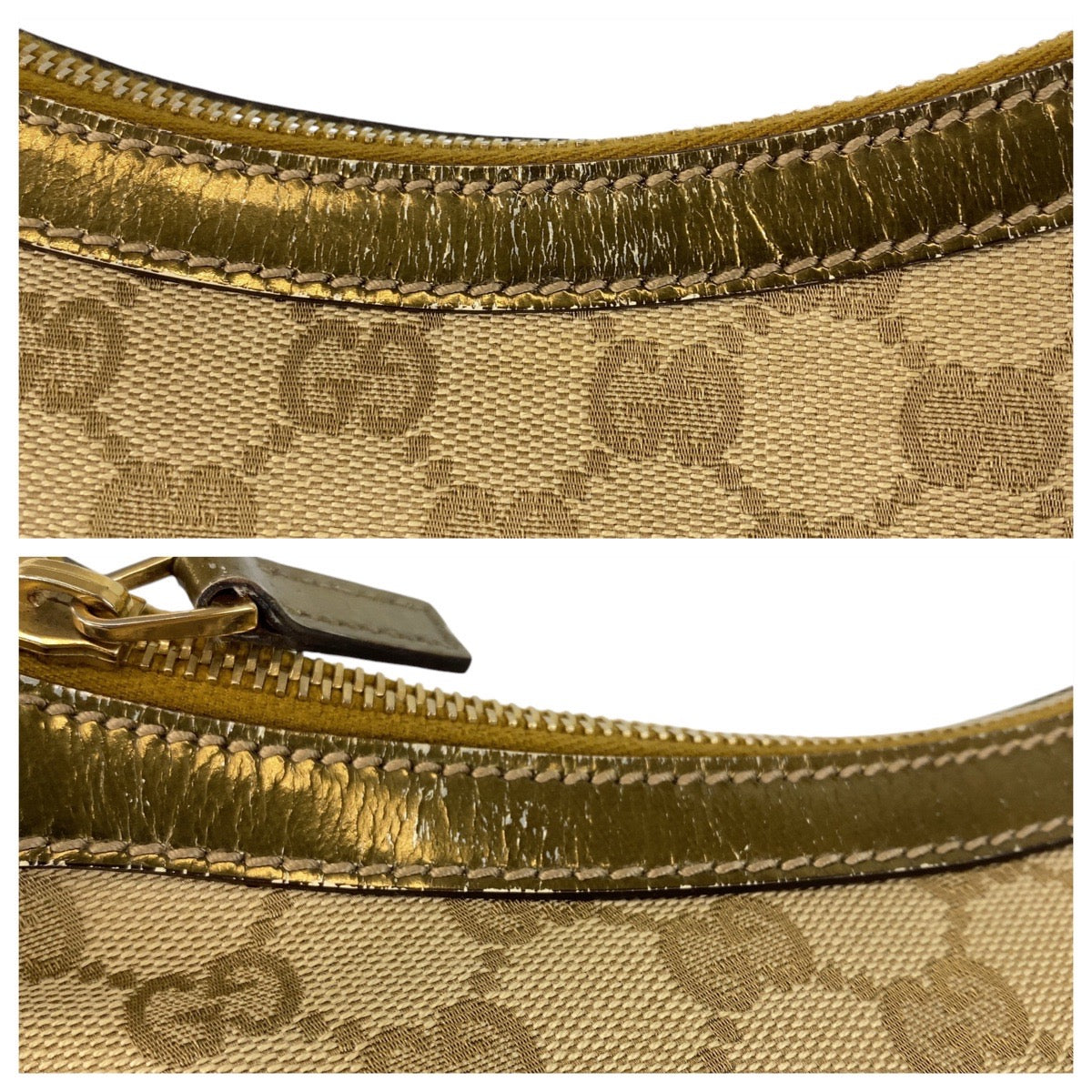 14073
GUCCI グッチ シャリーライン ベージュ ピンク ゴールド金具 GGキャンバス 181092 斜め掛け ショルダーバッグ メッセンジャーバッグ  レディース