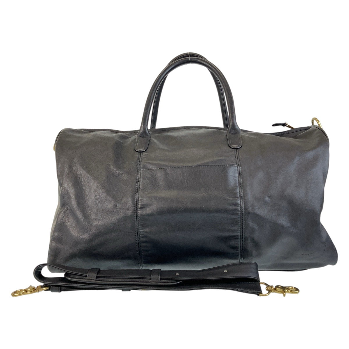 13307
COACH コーチ オールドコーチ ブラック 黒 ゴールド金具 レザー ボストンバッグ  メンズ