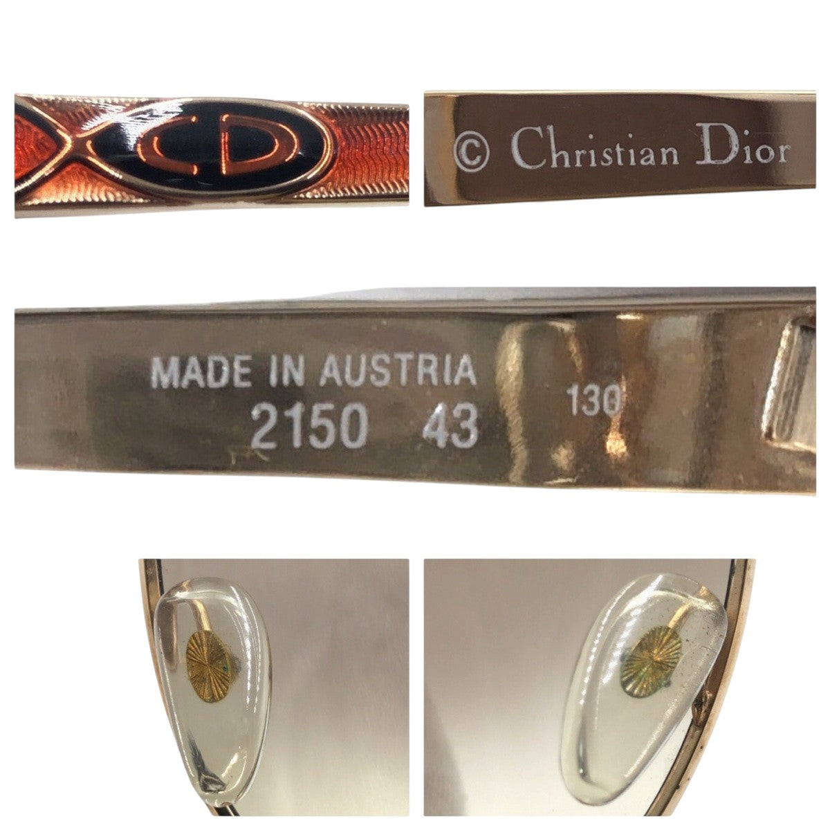 13311
Dior ディオール ヴィンテージ CDロゴ ブラウン プラスチック 2150 43 130 サングラス バタフライ  レディース