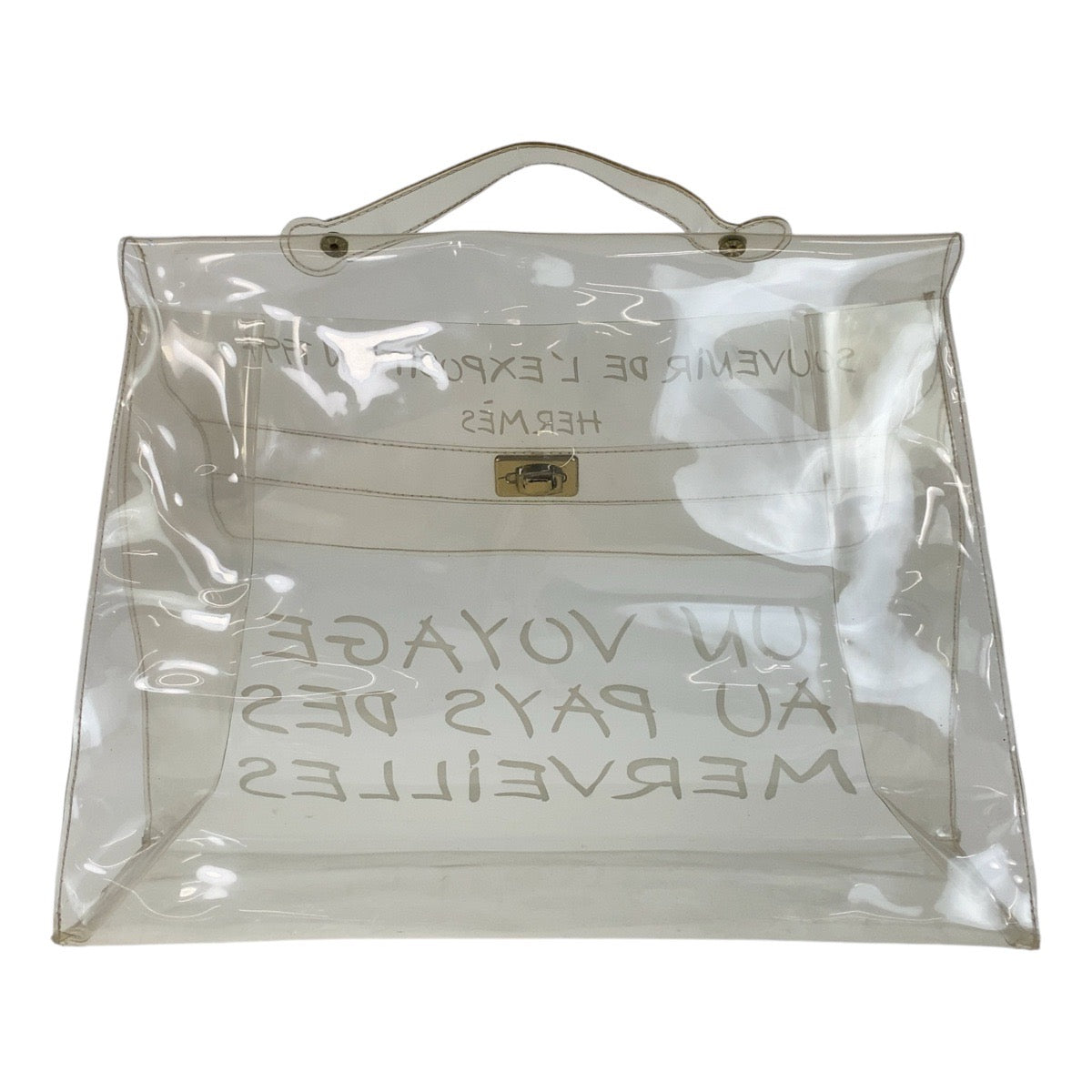 13312
HERMES エルメス ビニールケリー クリア ゴールド金具 ビニール ハンドバッグ  レディース