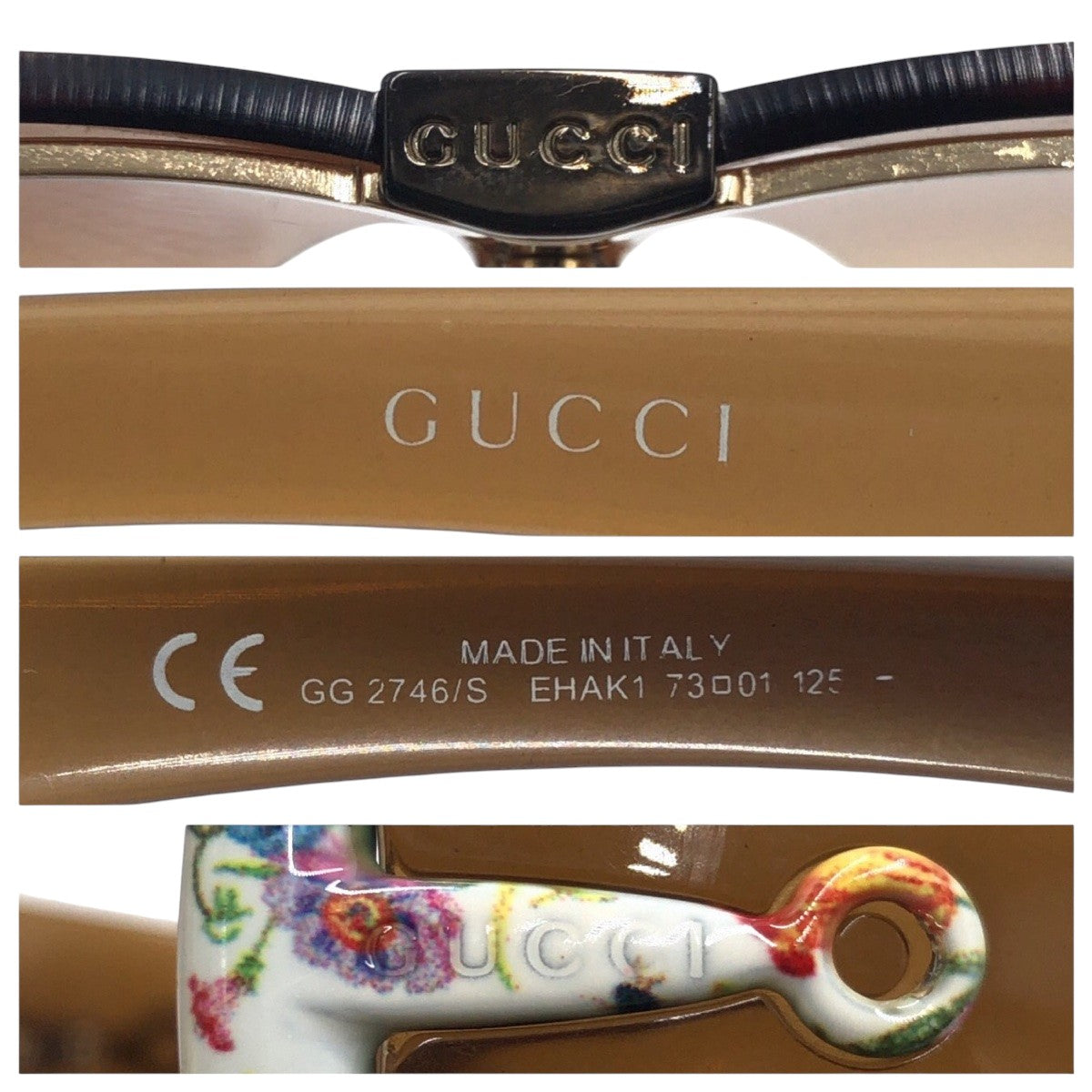 13314
GUCCI グッチ ホースビット 男女兼用 ブラウン プラスチック GG2746/S EHAK1 73□01 125 サングラス スクエア  メンズ