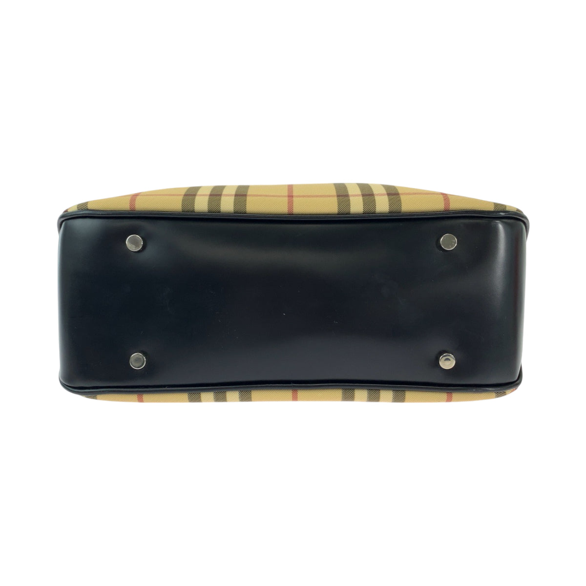 BURBERRY バーバリー チェック柄 ブラウン マルチカラー シルバー金具 キャンバス ハンドバッグ トートバッグ  レディース