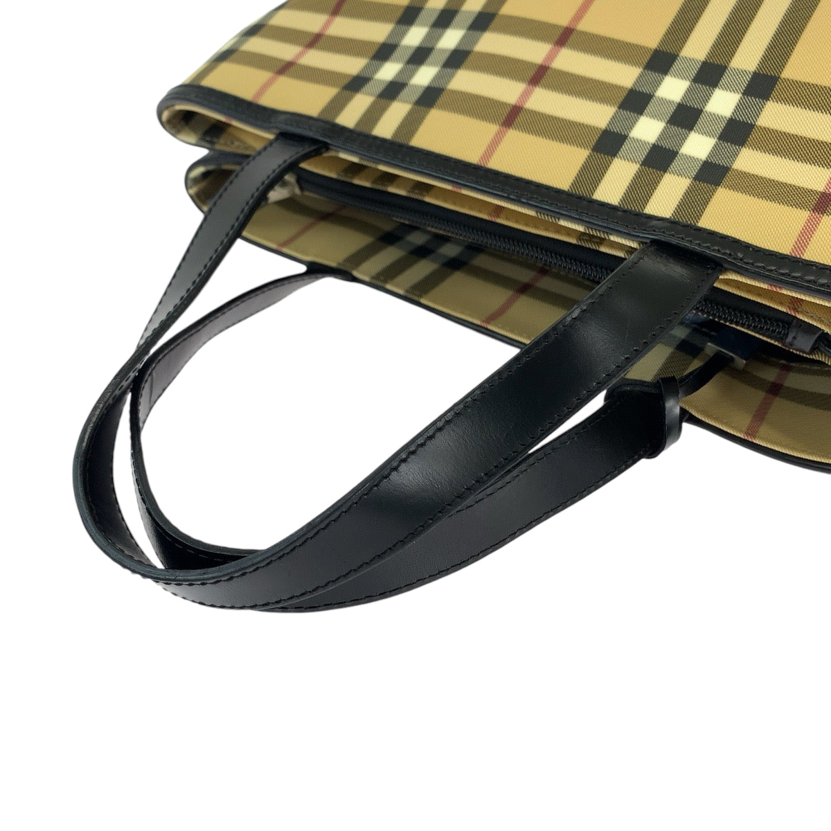 BURBERRY バーバリー チェック柄 ブラウン マルチカラー シルバー金具 キャンバス ハンドバッグ トートバッグ  レディース