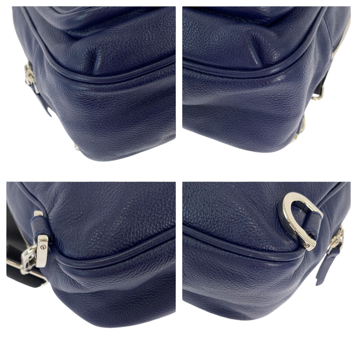 13318
Furla フルラ ブルー シルバー金具 レザー ボディバッグ バムバッグ ショルダーバッグ  メンズ