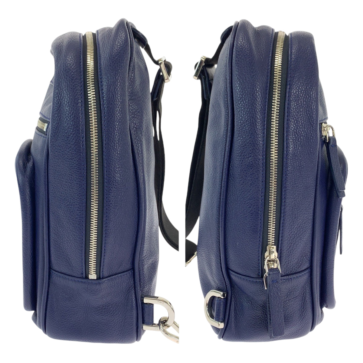 13318
Furla フルラ ブルー シルバー金具 レザー ボディバッグ バムバッグ ショルダーバッグ  メンズ