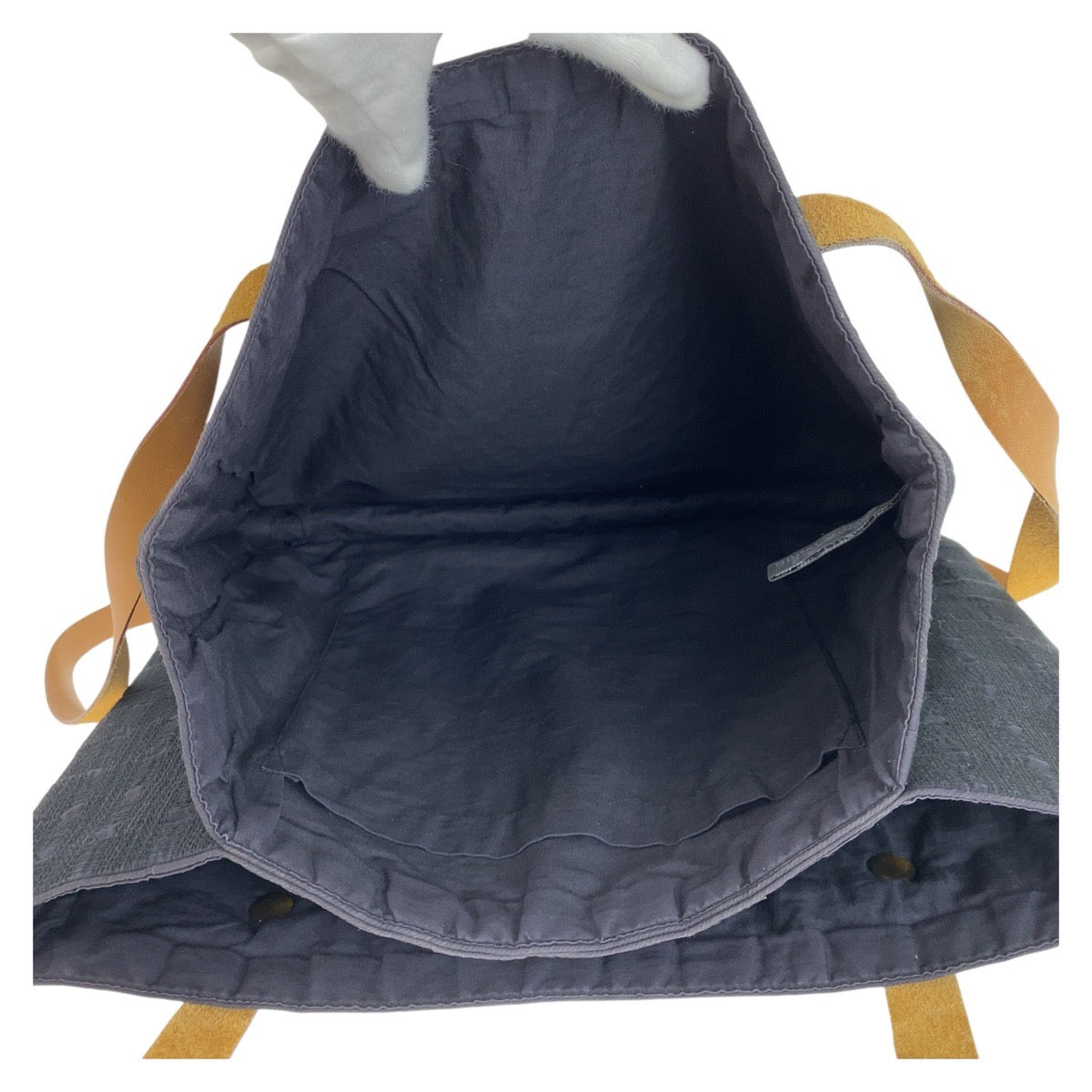 13321
HERMES エルメス アメダバ カバドゥポッシュ ネイビー ゴールド金具 キャンバス / レザー 斜め掛け ショルダーバッグ メッセンジャーバッグ  レディース