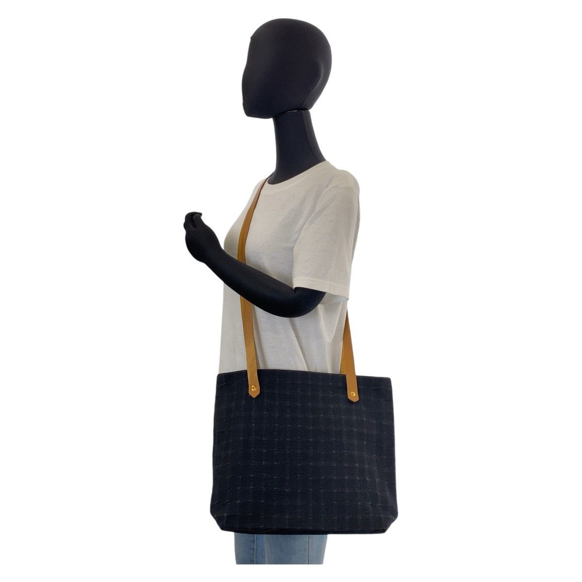 13321
HERMES エルメス アメダバ カバドゥポッシュ ネイビー ゴールド金具 キャンバス / レザー 斜め掛け ショルダーバッグ メッセンジャーバッグ  レディース