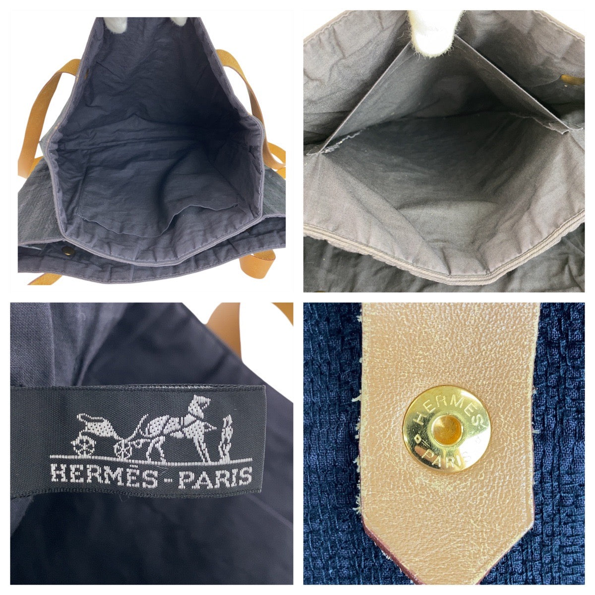 13321
HERMES エルメス アメダバ カバドゥポッシュ ネイビー ゴールド金具 キャンバス / レザー 斜め掛け ショルダーバッグ メッセンジャーバッグ  レディース