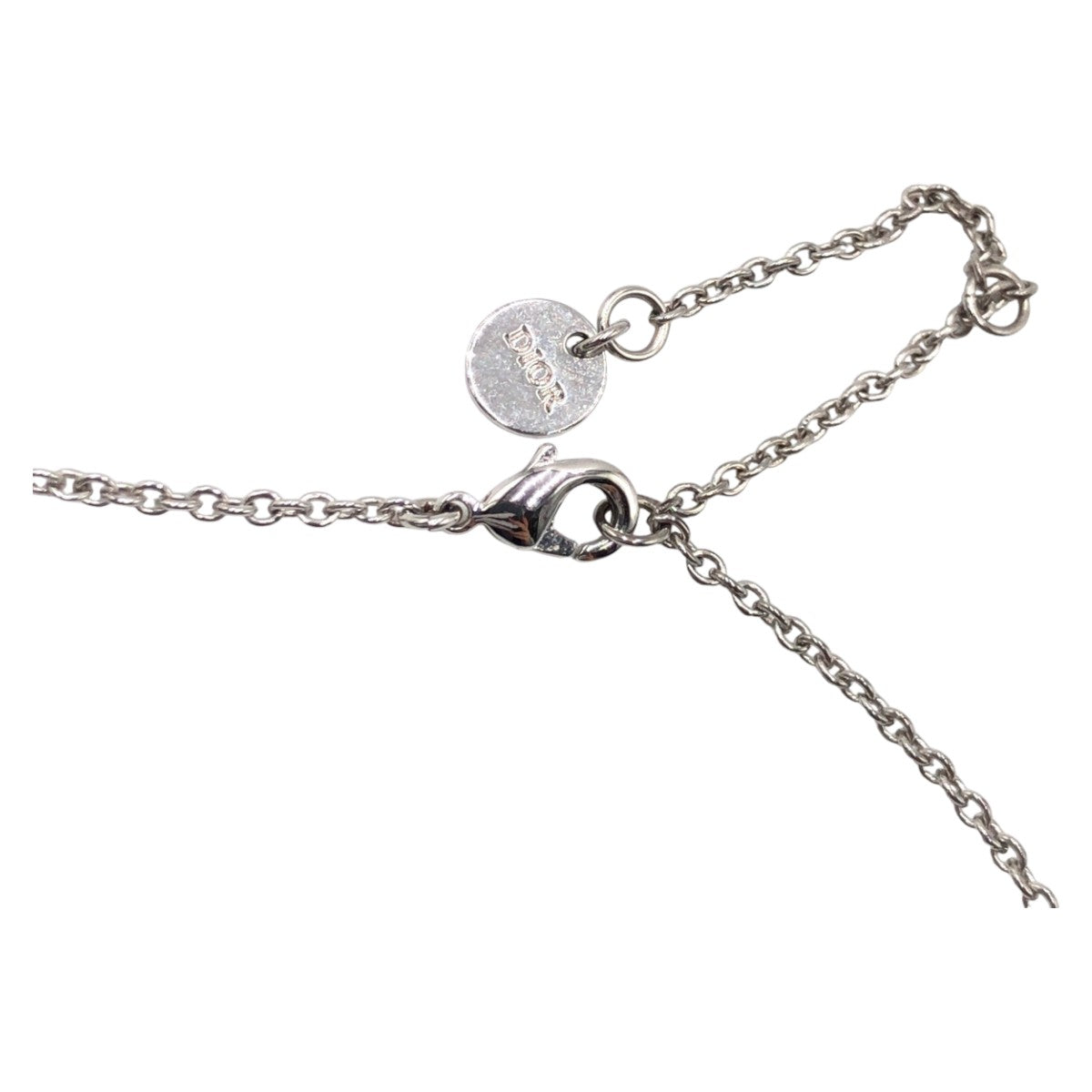 13322
Christian Dior クリスチャンディオール クレール ディー リュヌ シルバー メタル / ラインストーン ネックレス ペンダント  レディース