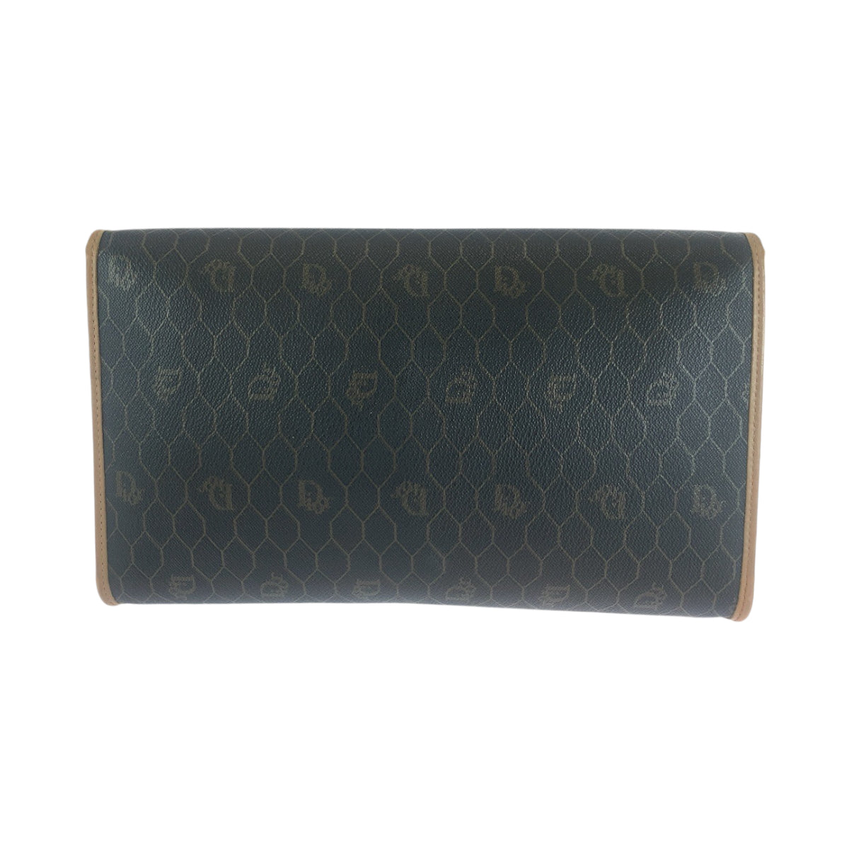 13324
Dior ディオール ハニカム柄 ブラウン ゴールド金具 PVC チェーンショルダーバッグ 斜め掛け ポシェット  レディース