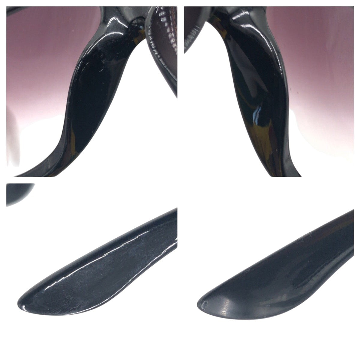 13325
Dior ディオール GLOSSY1 グロッシー ブラック 黒 プラスチック 113-115-75 60□20 130 サングラス バタフライ  レディース