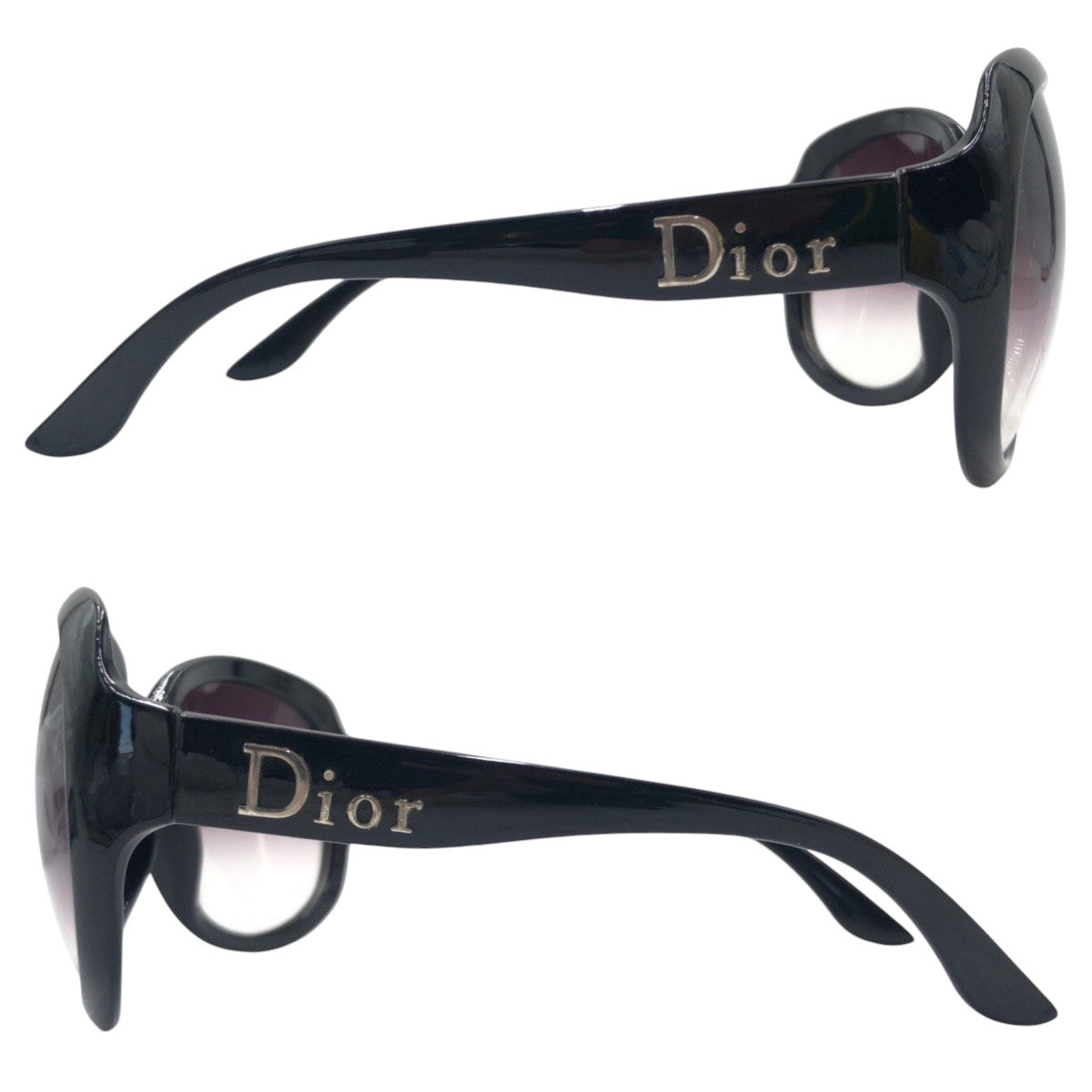 13325
Dior ディオール GLOSSY1 グロッシー ブラック 黒 プラスチック 113-115-75 60□20 130 サングラス バタフライ  レディース