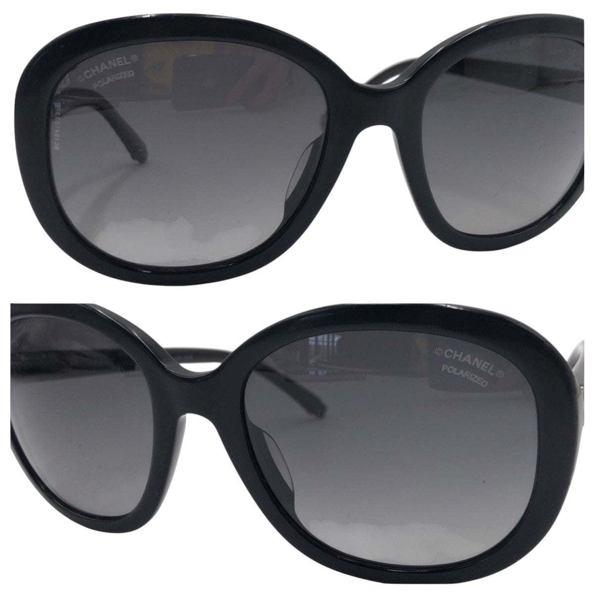 13326
CHANEL シャネル マトラッセ ココマーク ブラック 黒 プラスチック 5238-A c.501/S8 56□20 135 3P サングラス 偏光レンズ  バタフライ  レディース