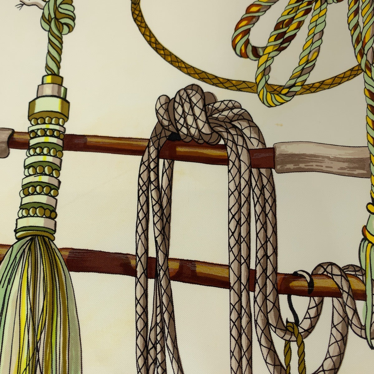 13330
HERMES エルメス カレ90 Pasementerie ブラック 黒 マルチカラー シルク スカーフ  レディース