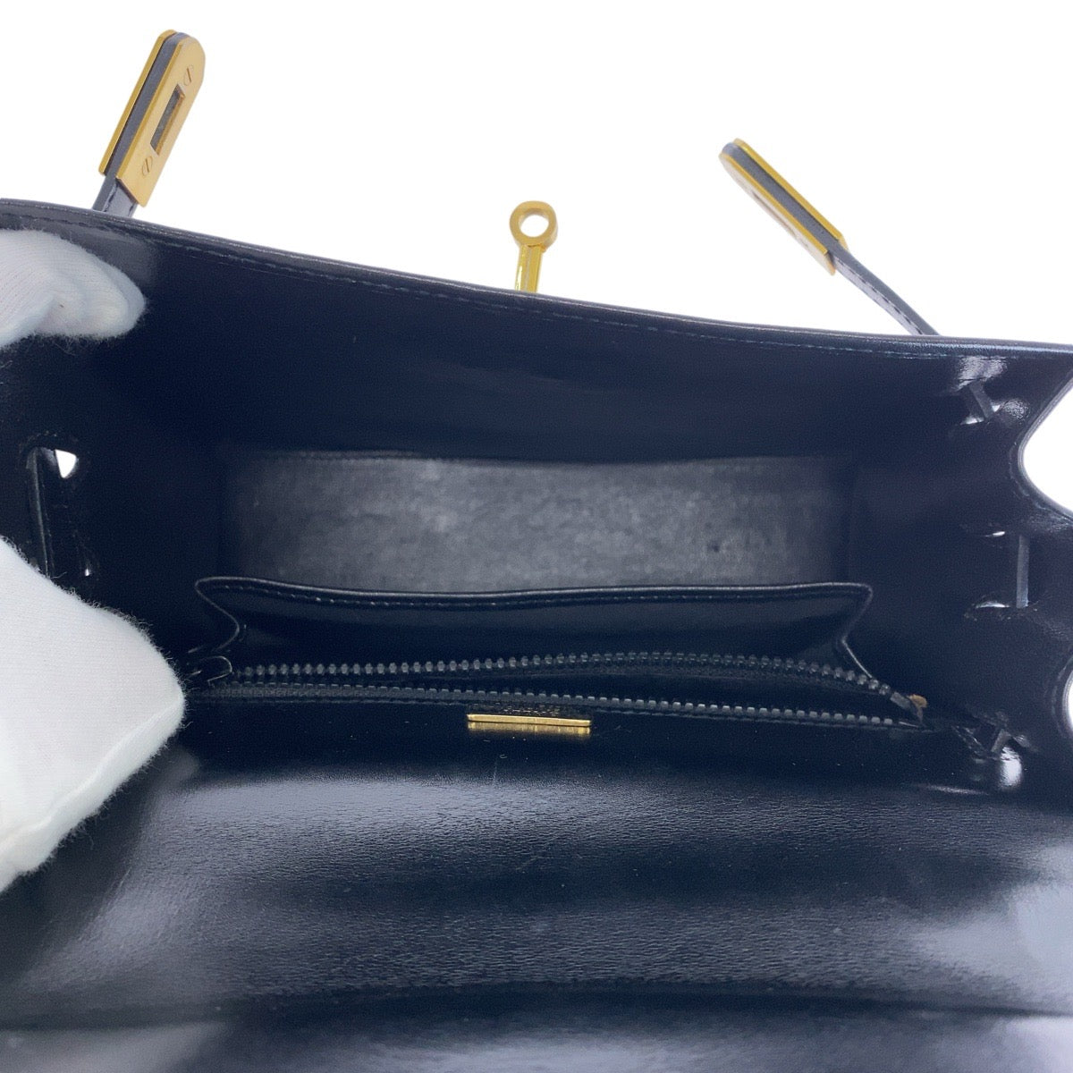 BALLY バリー ヴィンテージ ケリー型 ブラック 黒 ゴールド金具 レザー ハンドバッグ ショルダーバッグ 2way  レディース